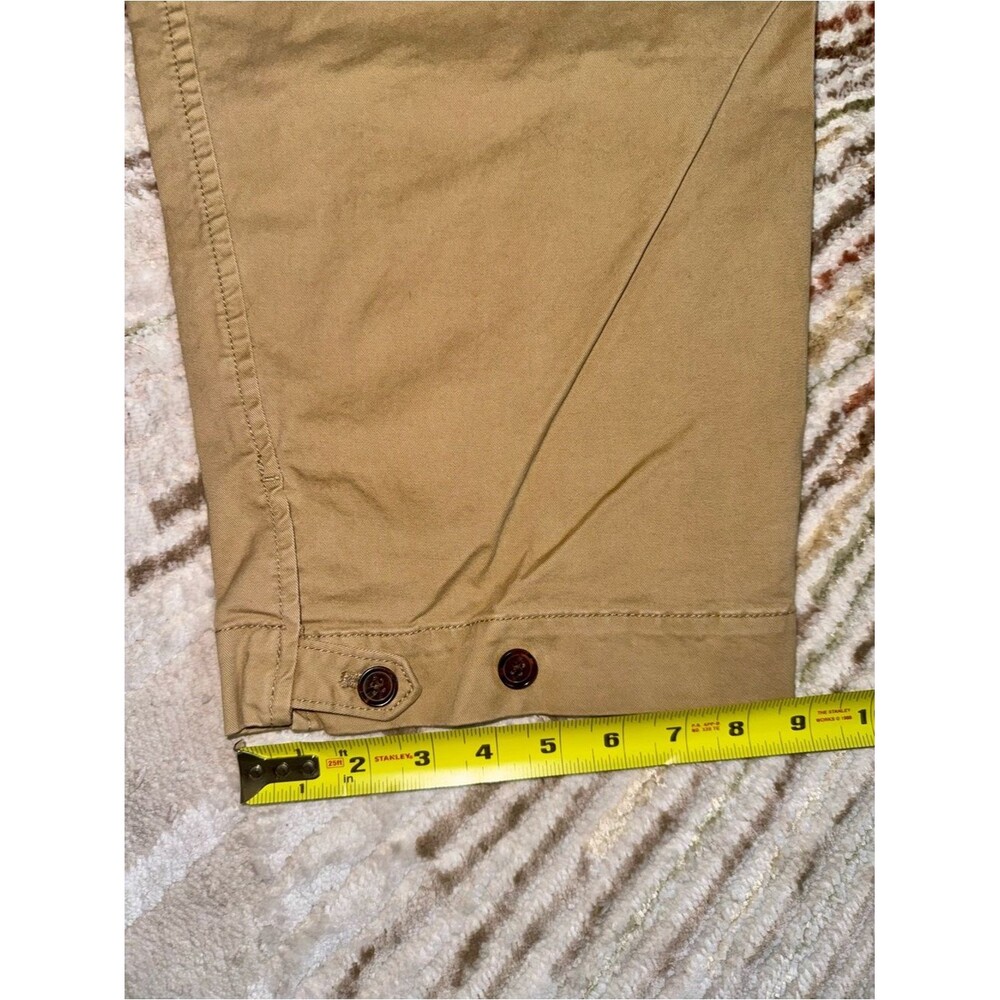 Banana Republic Womens Chino Pants 14 Khaki Slim Straight Organic Cotton - Picture 12 of 12